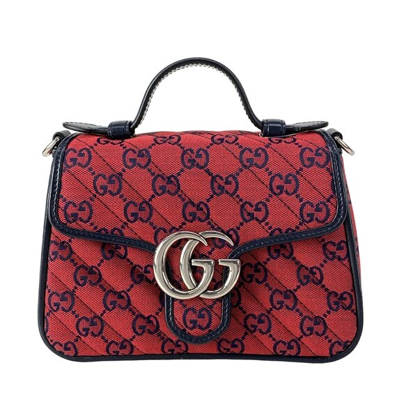 Gucci | Bags | Gucci Gg Marmont Mini Top Handle Bag Handbag  display picture 1